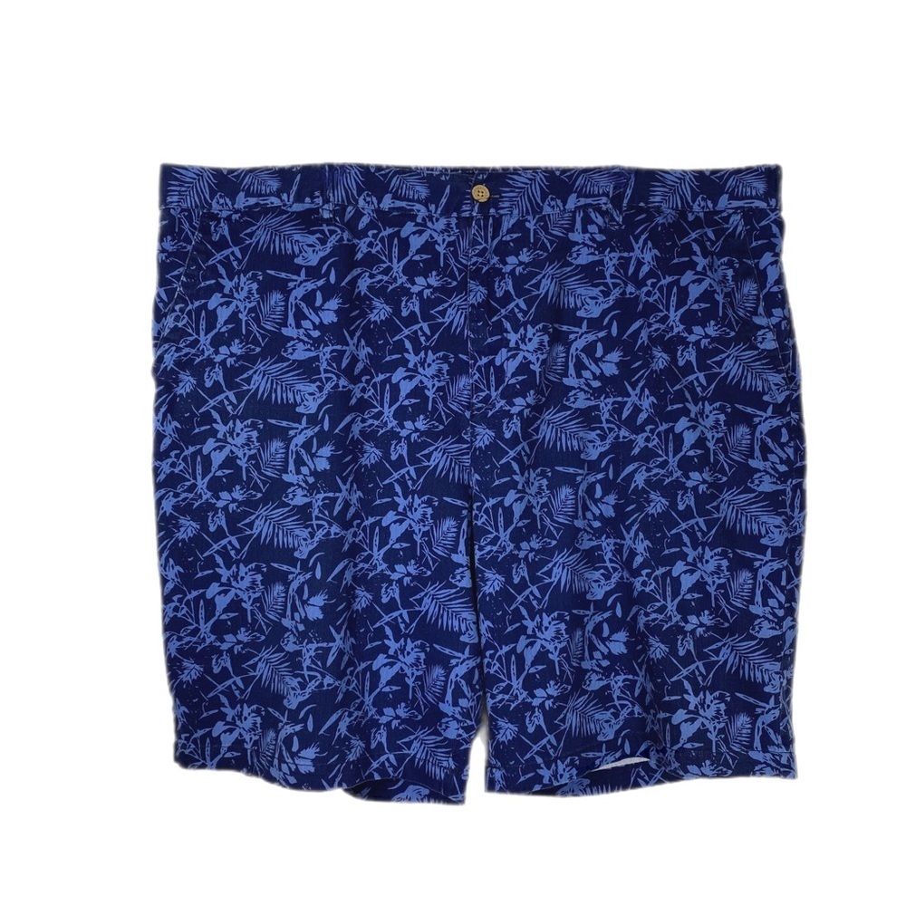 Five Four Men’s Tropical Palm Leaf Print Blue Shorts